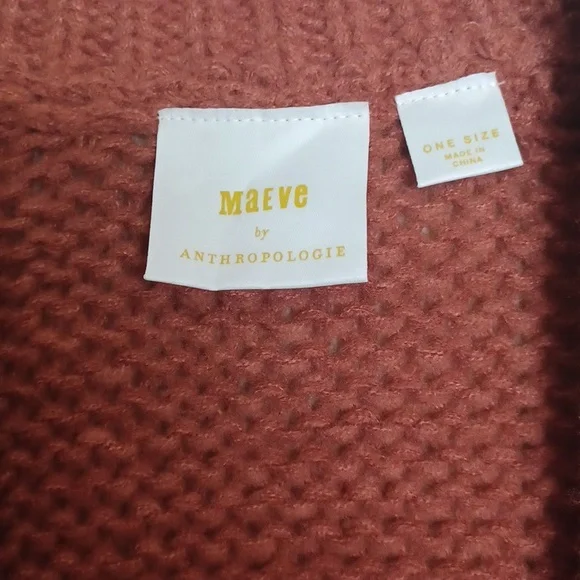 Maeve Anthropologie Chunky 3D Floral Knit Cardigan Sweater OS Boho Oversized - Picture 4 of 16